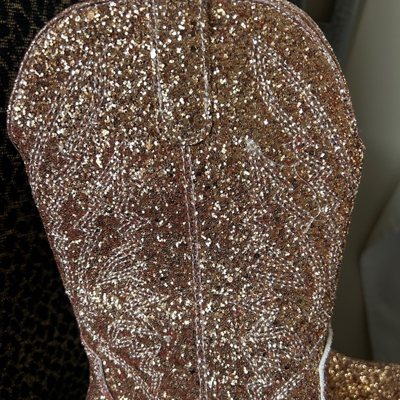 Rose Gold Glitter Cowboy Boots - Brand New! 9.5 - Picture 7 of 9